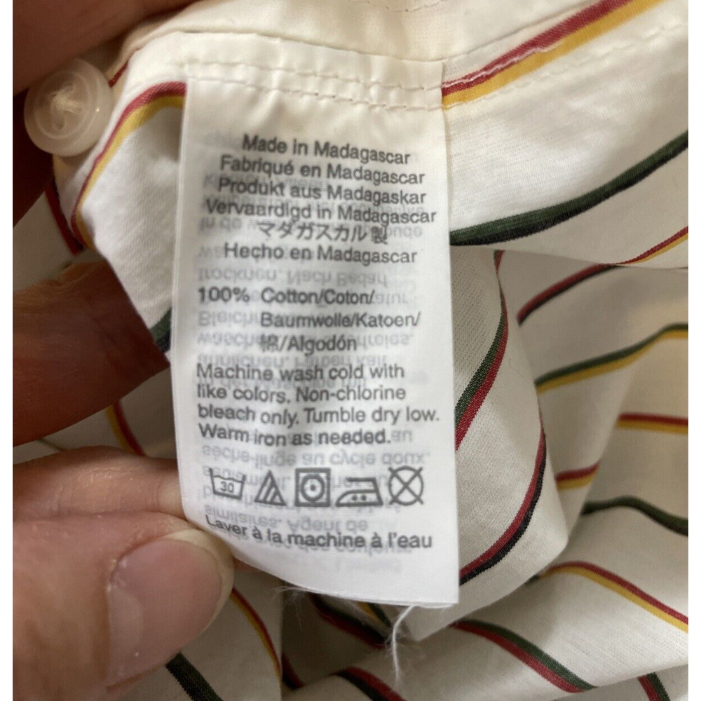 Madewell Central Shirt Womens‎ S Rainbow Stripe Cotton Short Sleeve Button Down - Picture 7 of 9